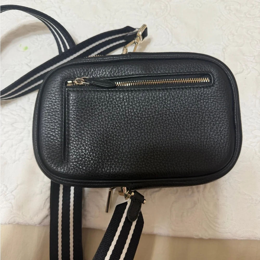 kate spade Black Pebbled Leather Mini Crossbody with Coin Pouch - Picture 3 of 4